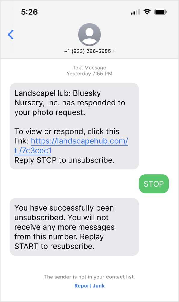 Manage email and text message notifications