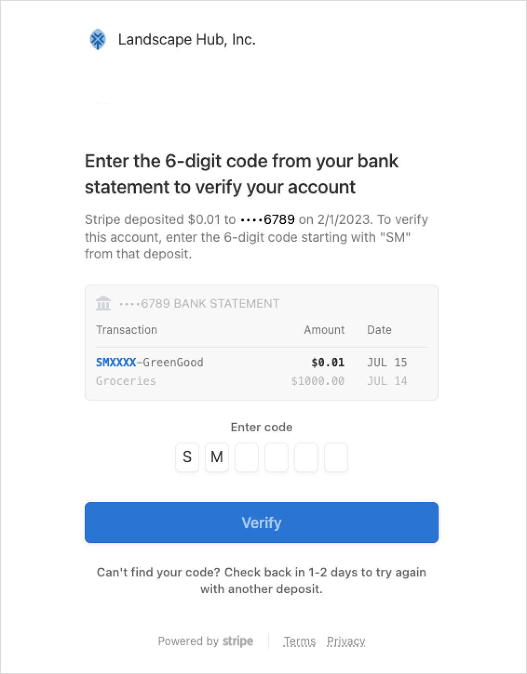 How do I verify my bank account?
