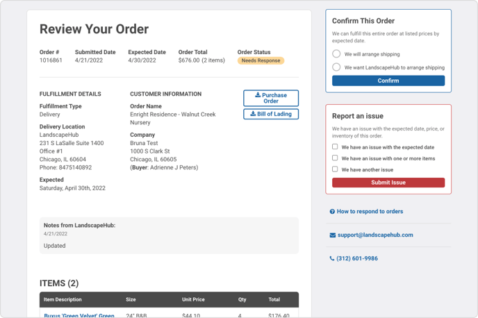 delivery order _ landing page