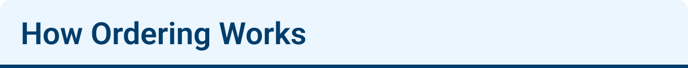 How ordering works